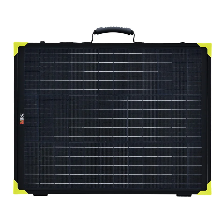 MEGA 100 Watt Portable Solar Panel Briefcase | Best 12V Panel for Solar Generators and Portable Power Stations - RICH SOLAR